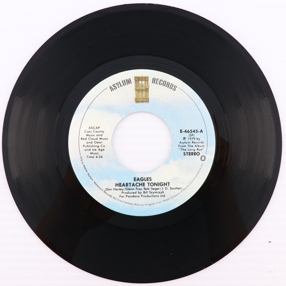 Eagles Heartache Tonight/Teenage Jail 1979 45 rpm 7" Single Vinyl Record E-46545 - Picture 2 of 7